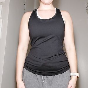 Plain black tank top